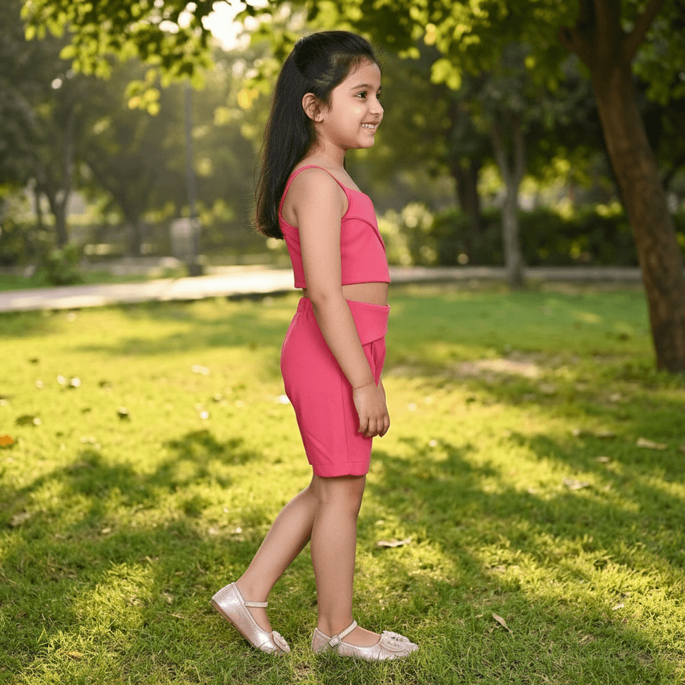 Magenta cord-set for girls-M250126