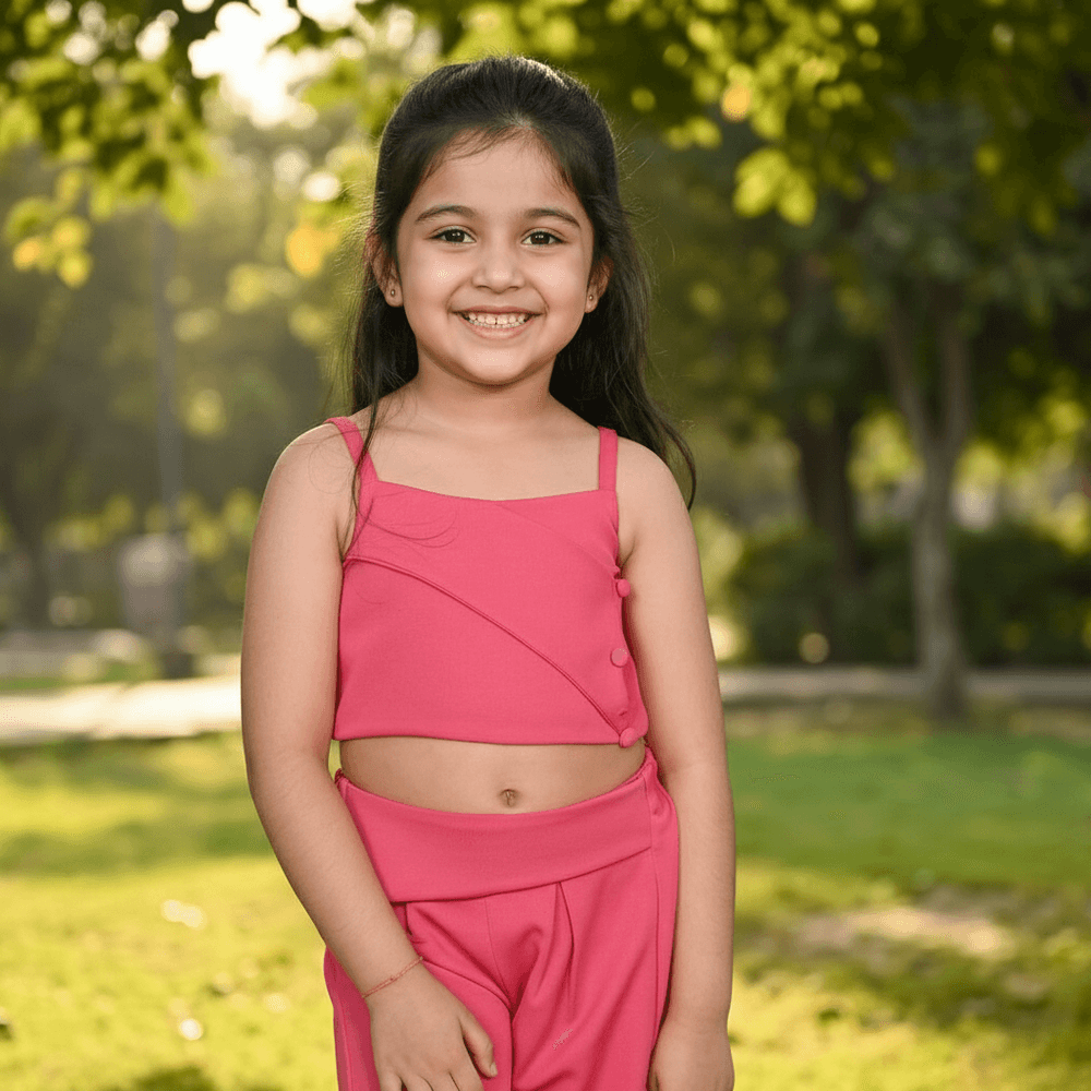 Magenta cord-set for girls-M250126