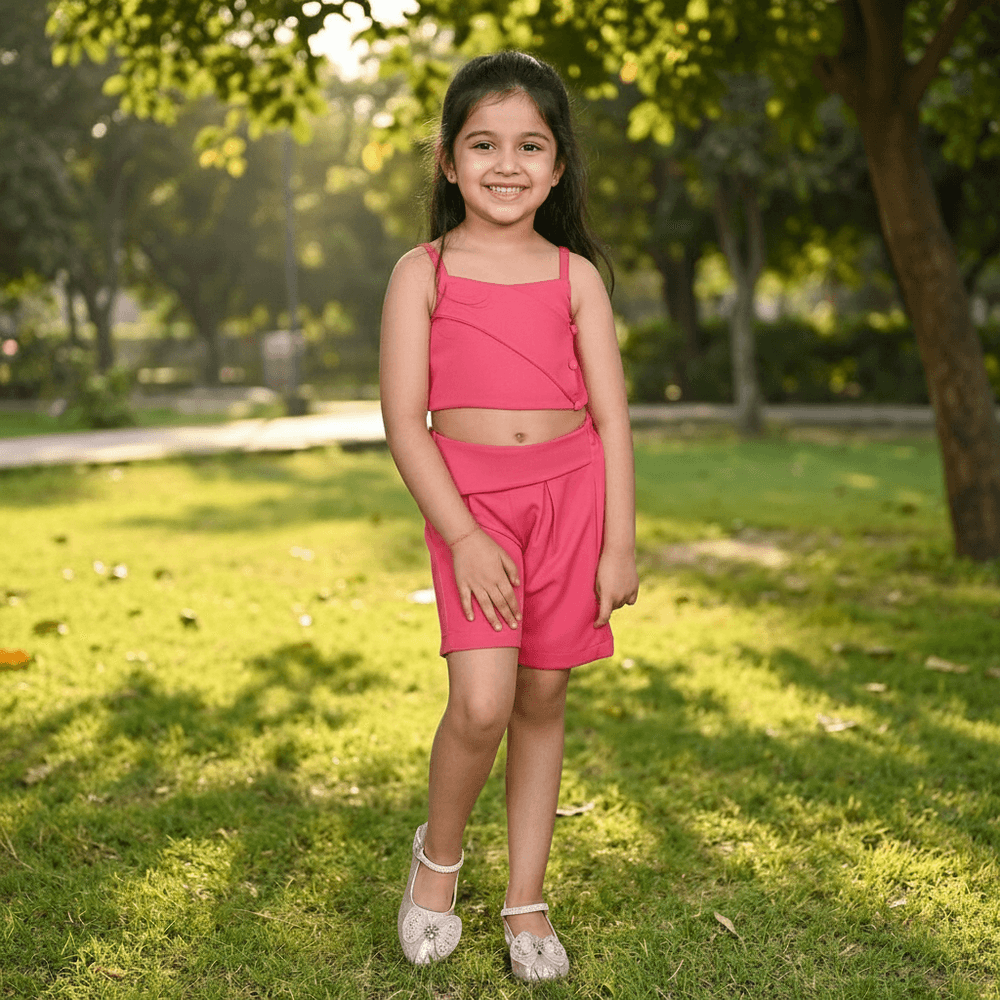 Magenta cord-set for girls-M250126