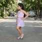 purple skirt & top for girls-M250128