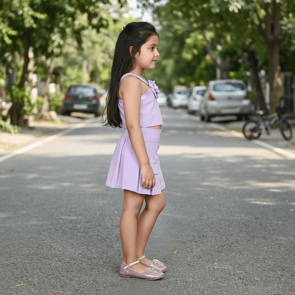 purple skirt & top for girls-M250128