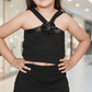 black skirt & top for girls-M250129