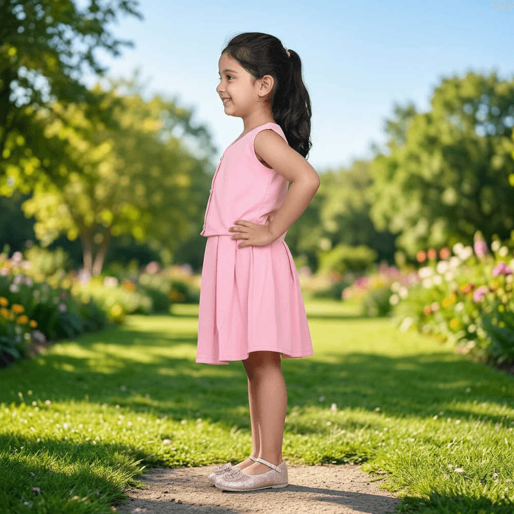 pink skirt & top for girls-M250130