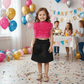 Magenta skirt & top for girls-M250132