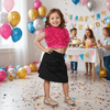 Magenta skirt & top for girls-M250132