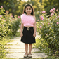 pink skirt & top for girls-M250133