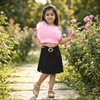pink skirt & top for girls-M250133