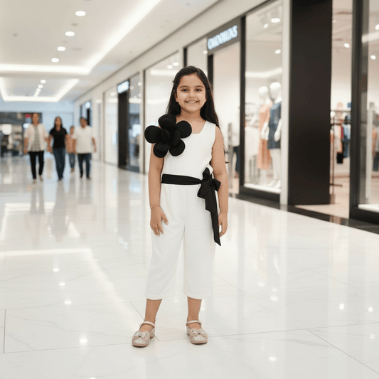 white jumsuit for girls-M250134