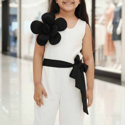white jumsuit for girls-M250134
