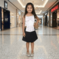 White skirt & top for girls-M250135