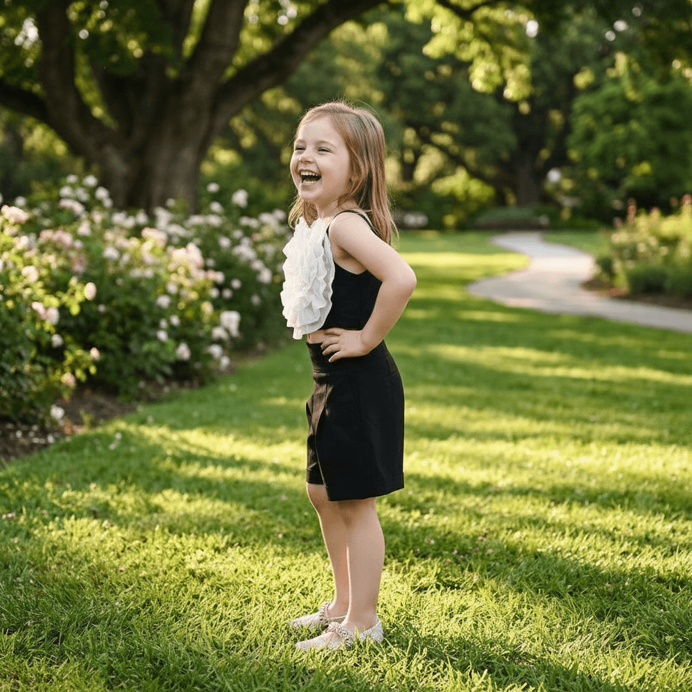 Black cord-set for girls-M250138