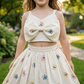 off white skirt & top for girls-M250139