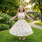 off white skirt & top for girls-M250139