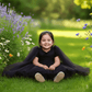 Black party frock for girls-M250025