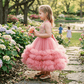 SALE Peach party frock for girls-M250024