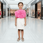 Magenta skirt and top for girls-M250020