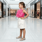 Magenta skirt and top for girls-M250020