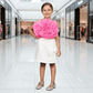 Magenta skirt and top for girls-M250020