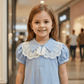 Blue cotton frock M260032