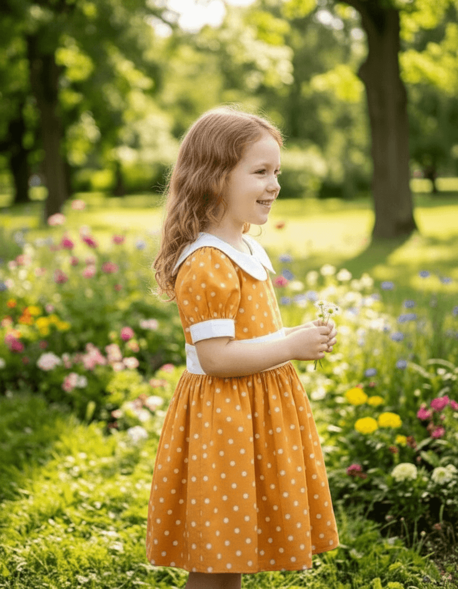 yellow cotton frock M260033