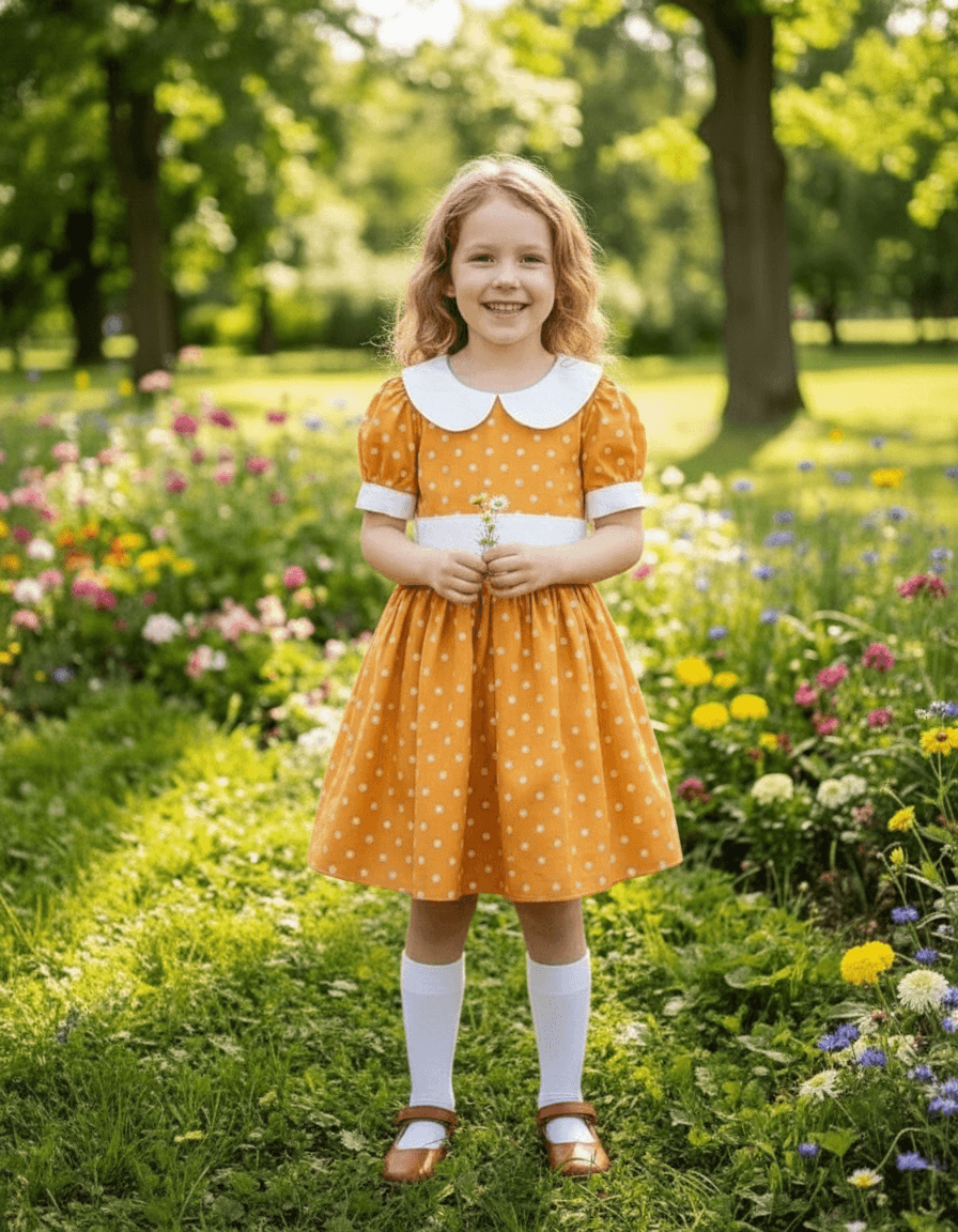 yellow cotton frock M260033