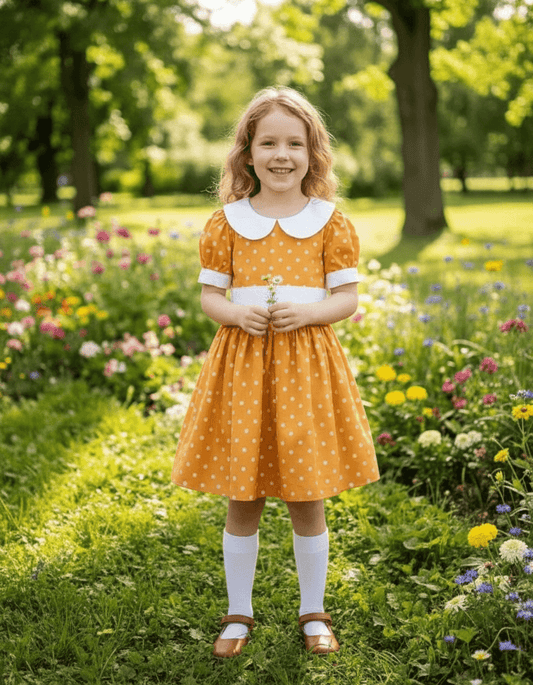 yellow cotton frock M260033