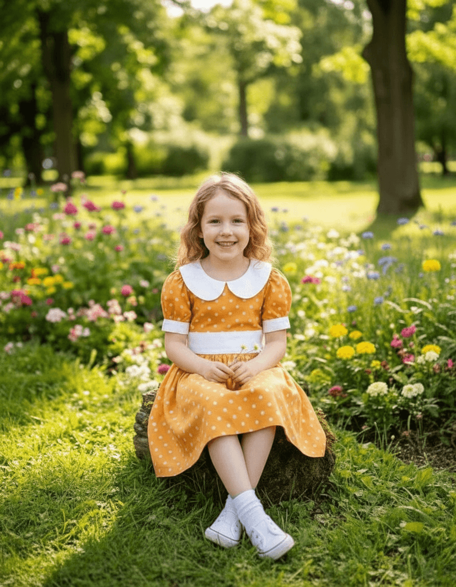 yellow cotton frock M260033