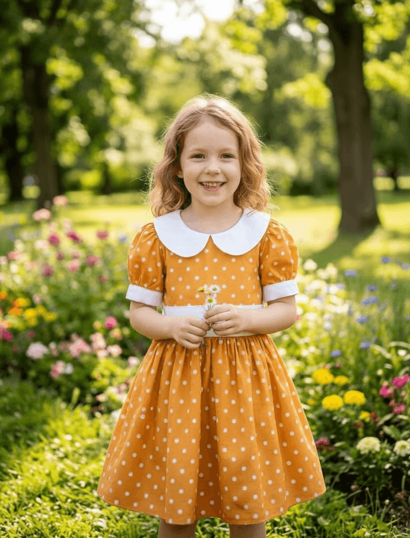yellow cotton frock M260033