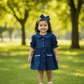 blue cotton frock M260034