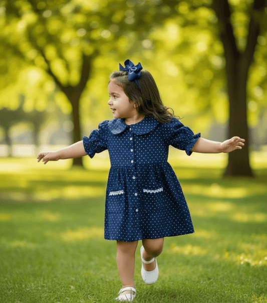 blue cotton frock M260034