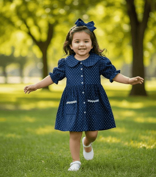 blue cotton frock M260034