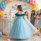 blue net frock M260035