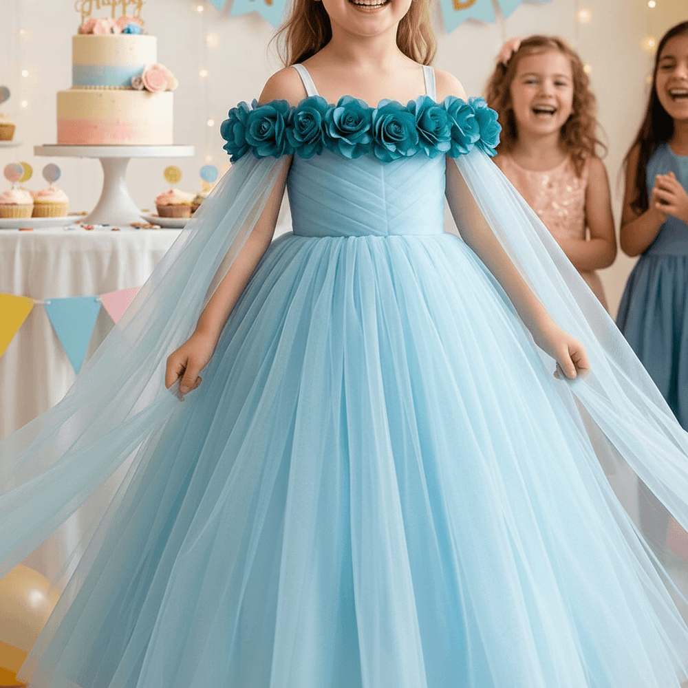 blue net frock M260035