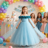 blue net frock M260035