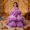 SALE purple net frock M260036