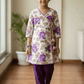 purple cotton frock M260038
