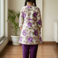 purple cotton frock M260038