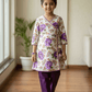purple cotton frock M260038