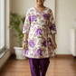 purple cotton frock M260038