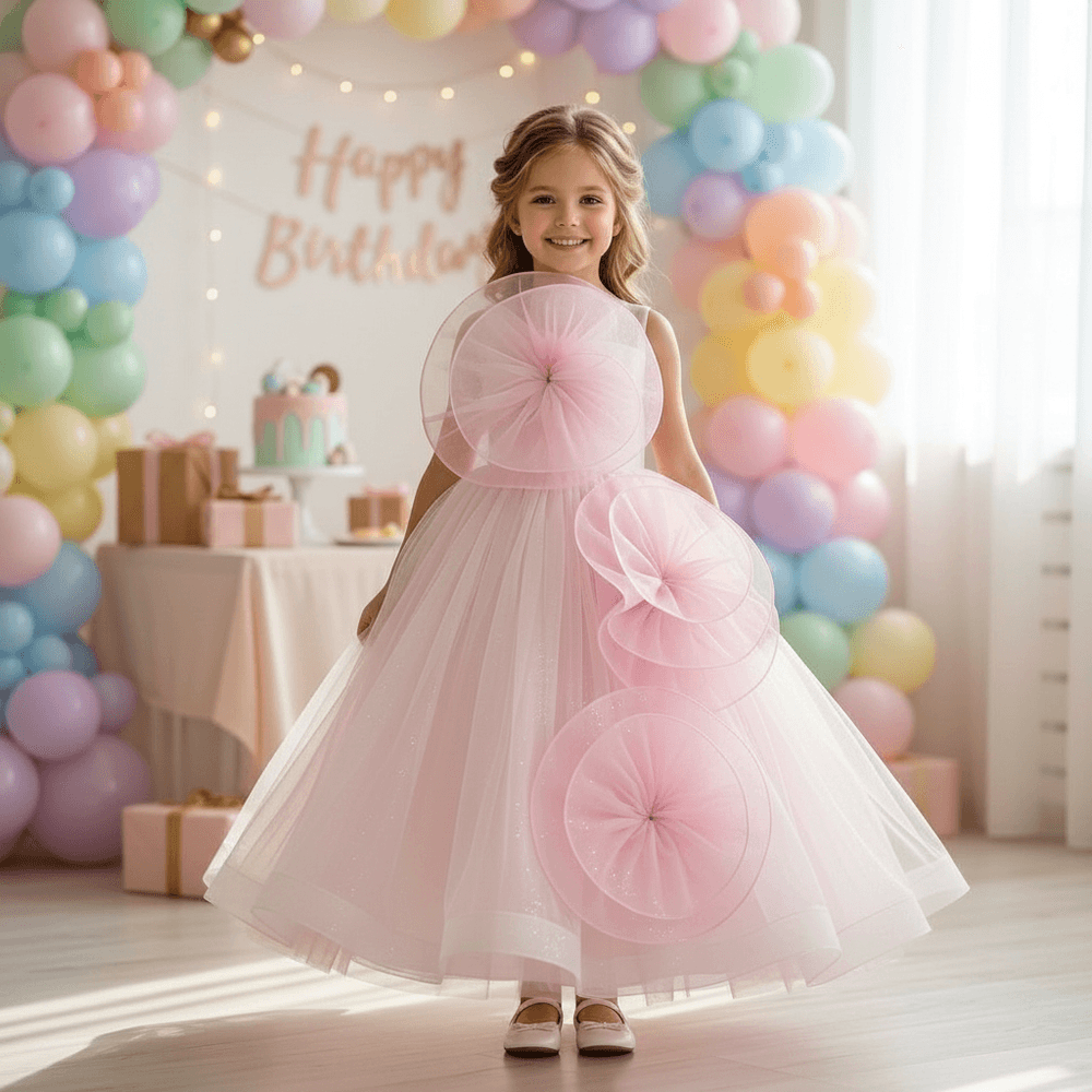 pink net frock M260039