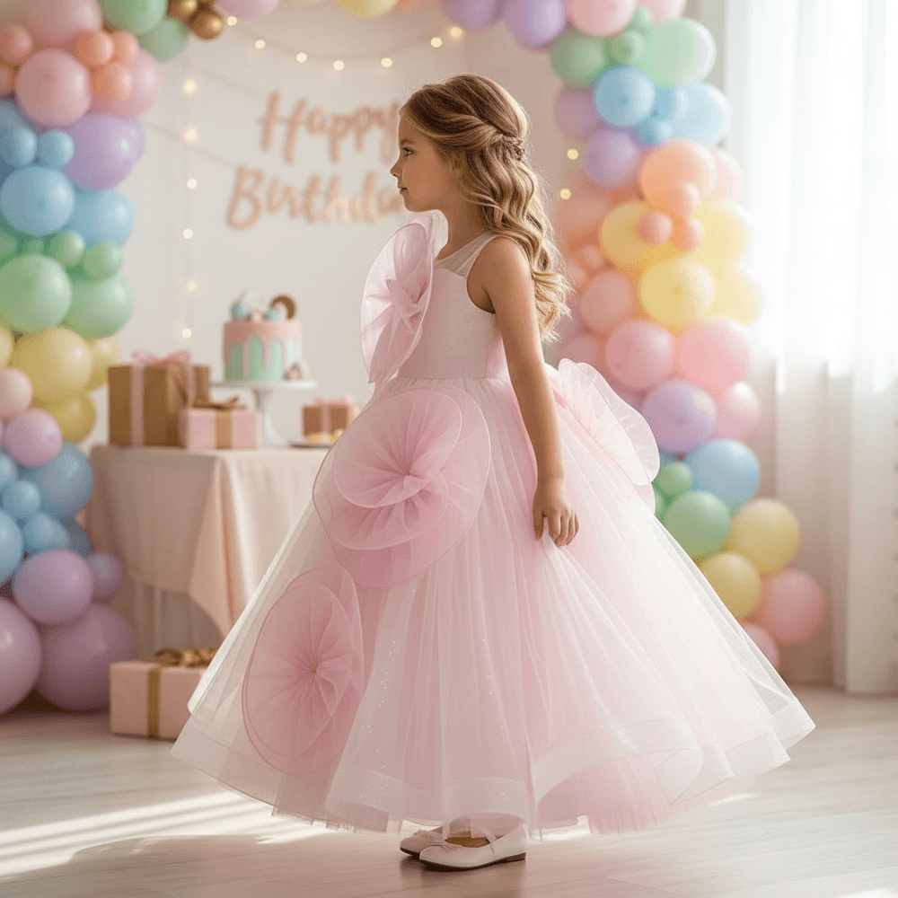 pink net frock M260039