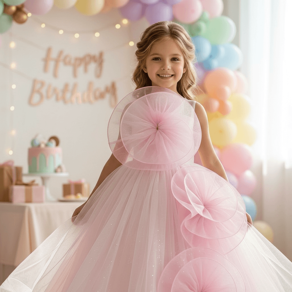 pink net frock M260039