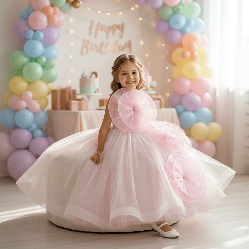 pink net frock M260039