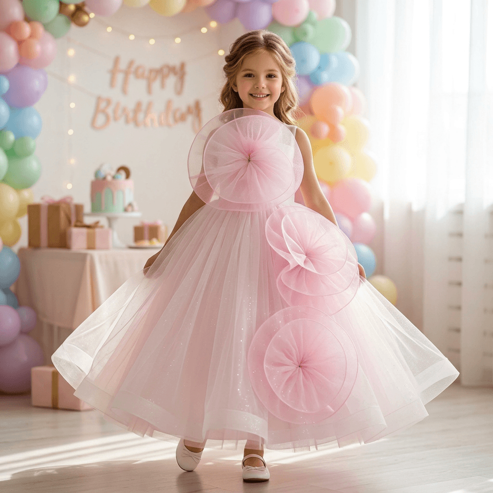 pink net frock M260039