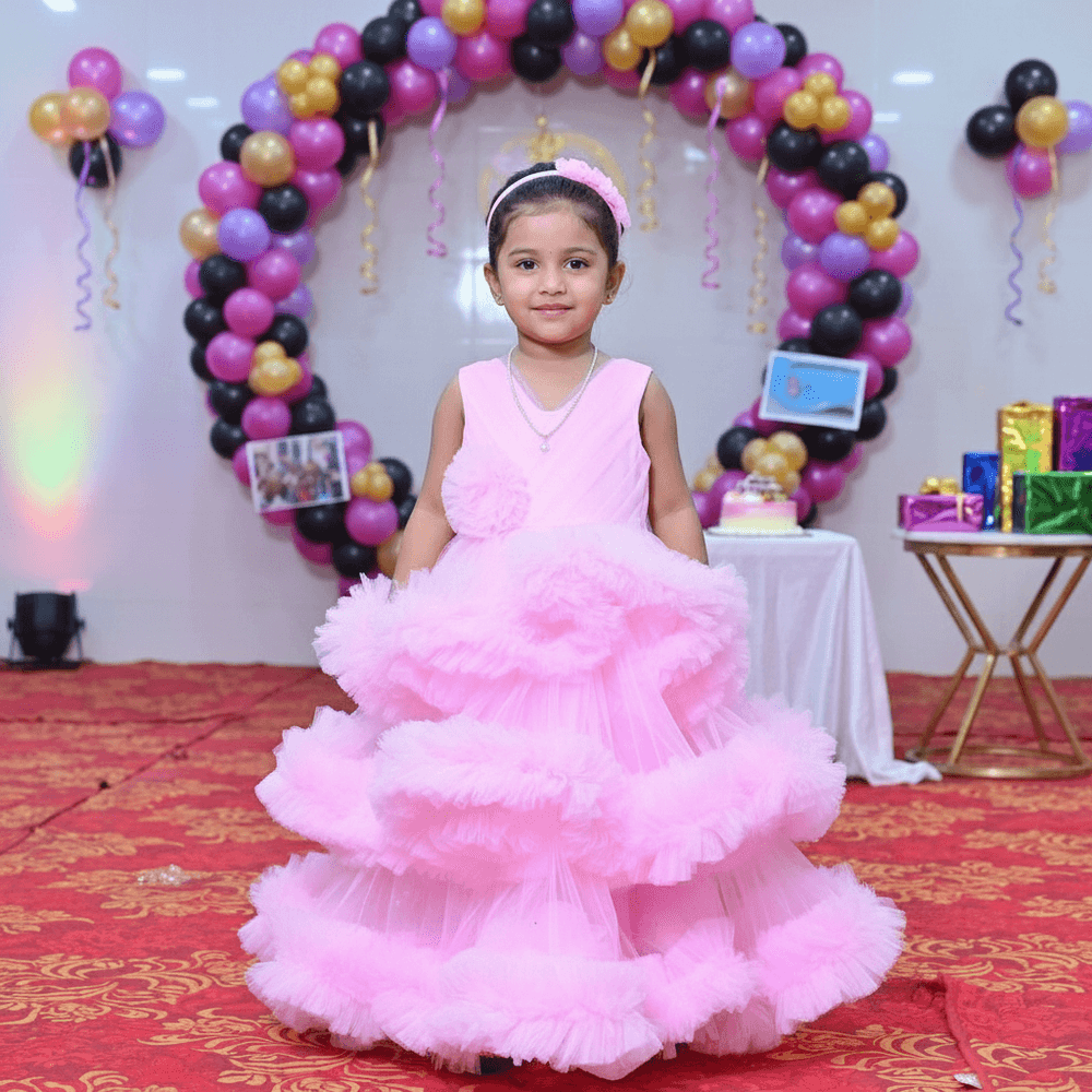 pink net frock M260042