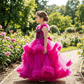 Magenta net frock M260044