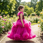 Magenta net frock M260044