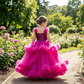 Magenta net frock M260044