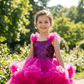 Magenta net frock M260044