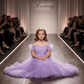 lavender net frock M260045